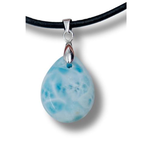 Larimar Halsketten und Anhänger